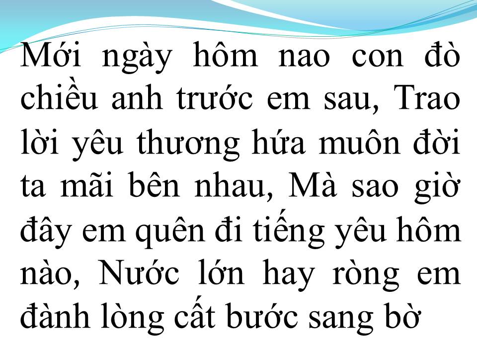 Lời bài hát TRÔI DẠT CON ĐÒ