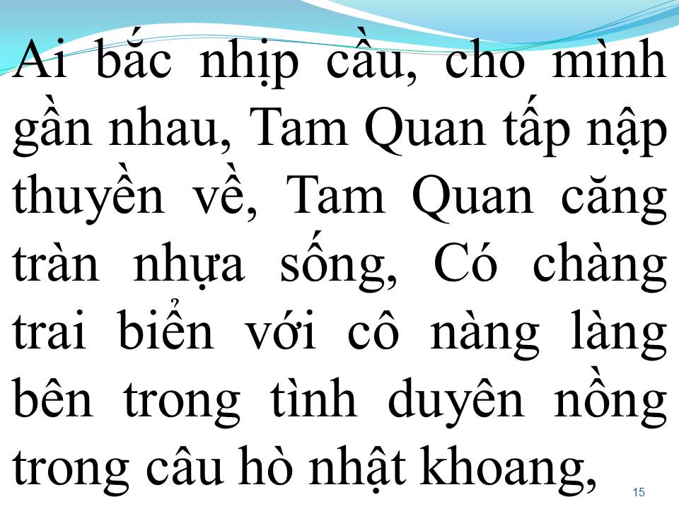Lời bài hát TAM QUAN QUÊ HƯƠNG VÀ MẸ