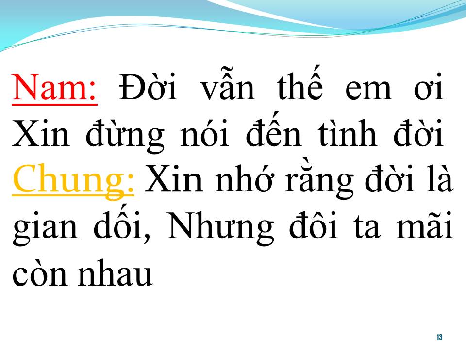 Lời bài hát TÌNH ĐỜI (SONG CA)