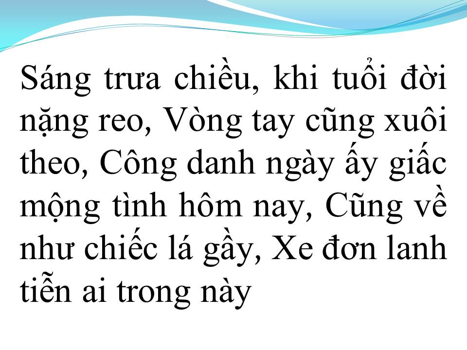 Lời bài hát NHỮNG CHUYẾN XE TRONG CUỘC ĐỜI