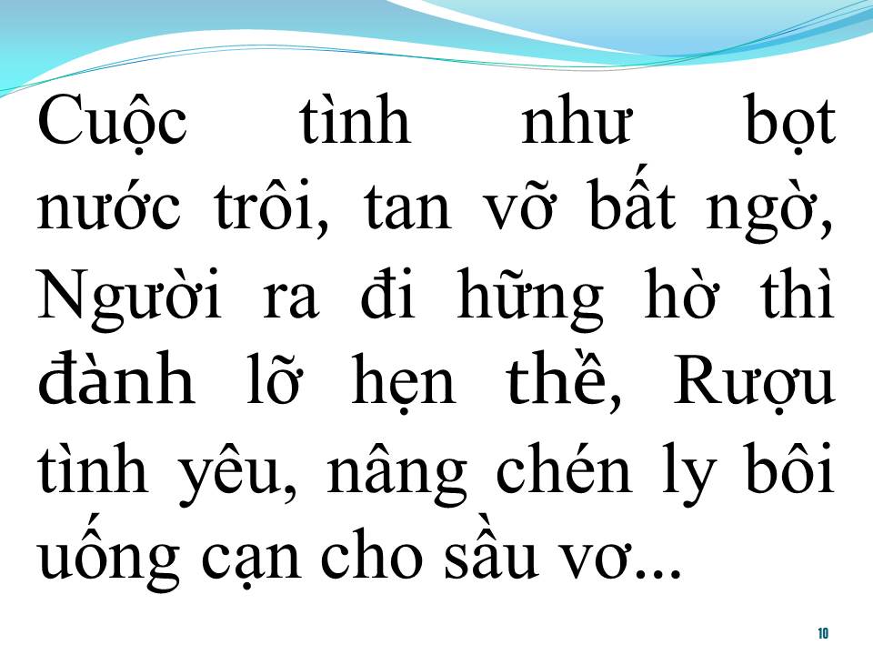 Lời bài hát TÌNH BỌT NƯỚC