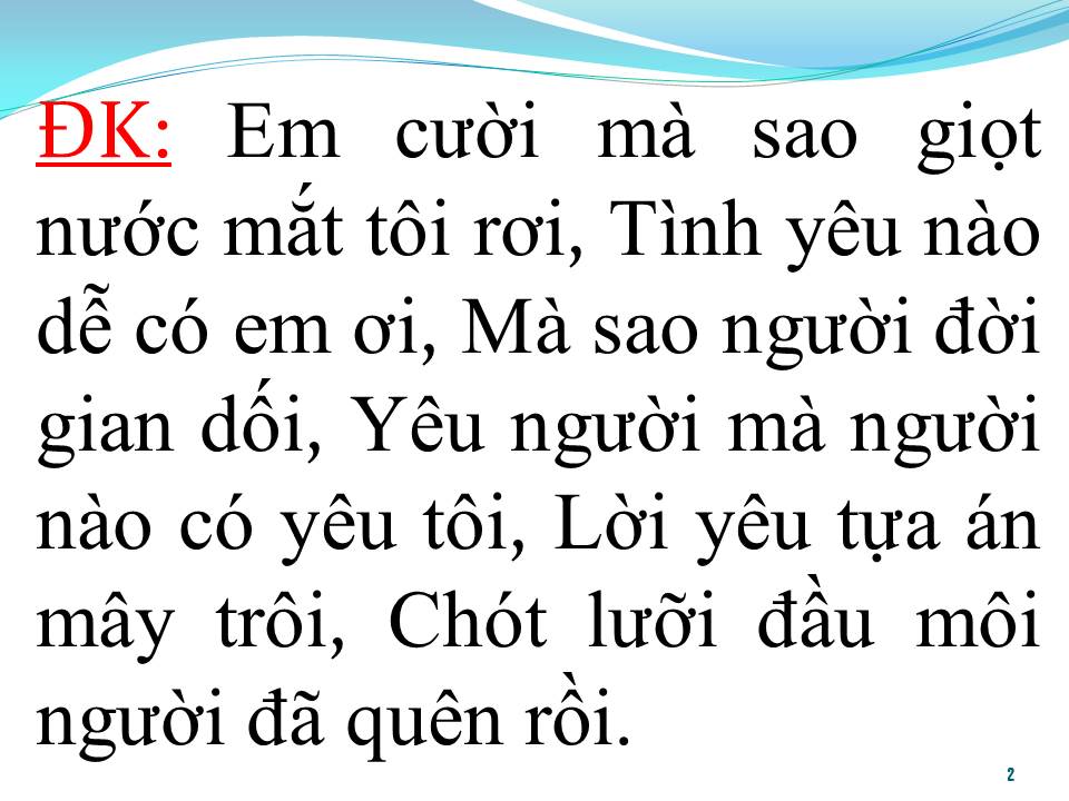 Lời bài hát LỜI EM HỨA