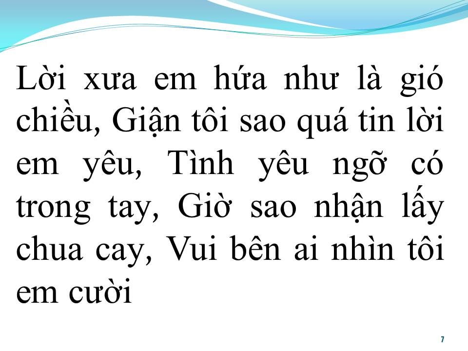 Lời bài hát LỜI EM HỨA