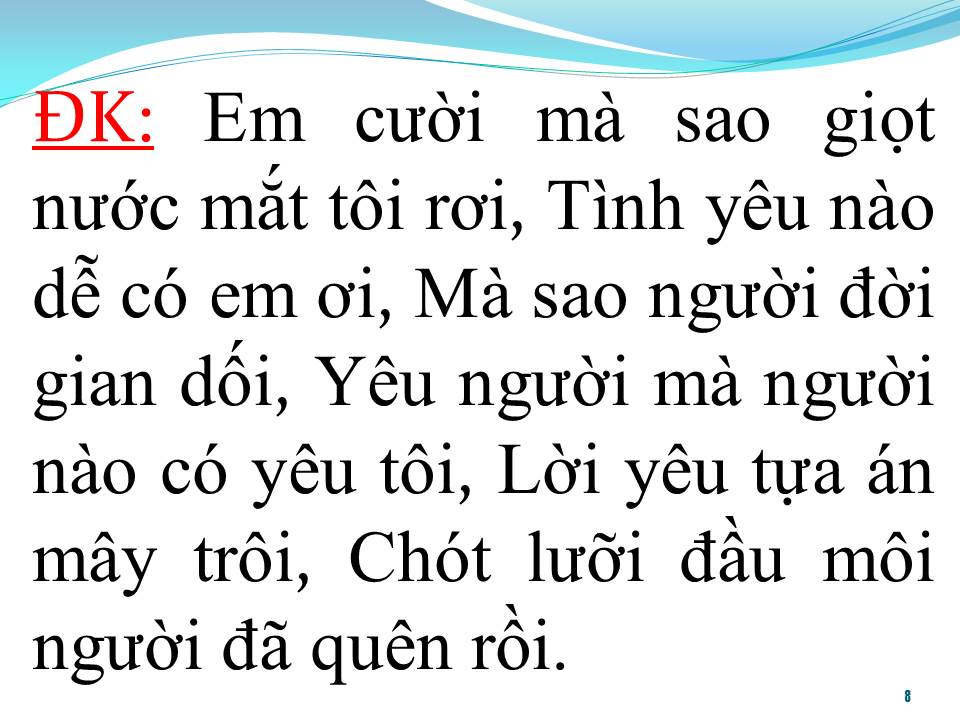Lời bài hát LỜI EM HỨA