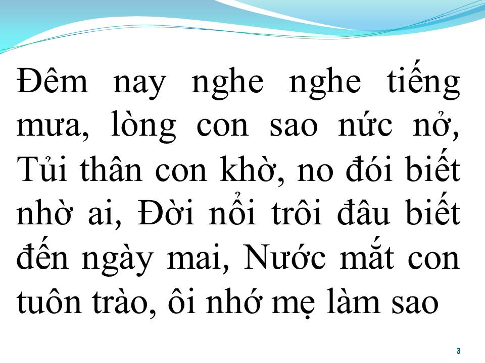 Lời bài hát ĐÊM MƯA NHỚ MẸ