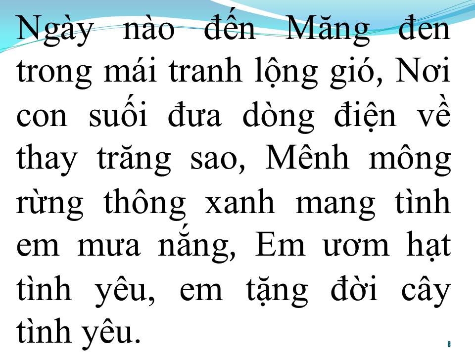 Lời bài hát TÌNH CA MĂNG ĐEN
