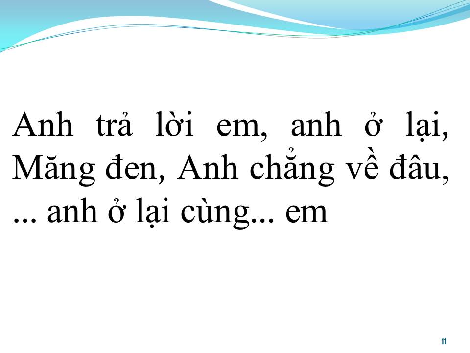 Lời bài hát TÌNH CA MĂNG ĐEN