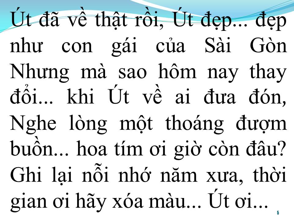 Lời bài hát ÚT ƠI
