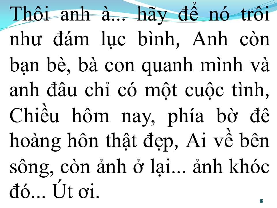 Lời bài hát ÚT ƠI
