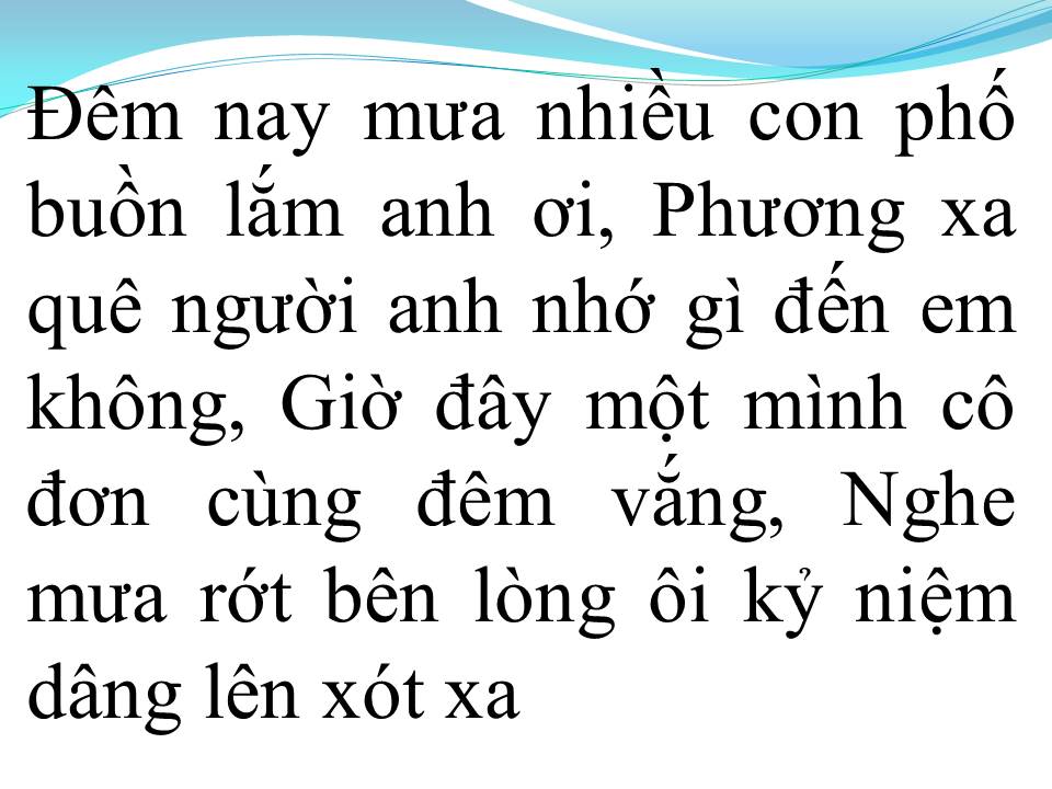 Lời bài hát MƯA BUỒN NHỚ ANH
