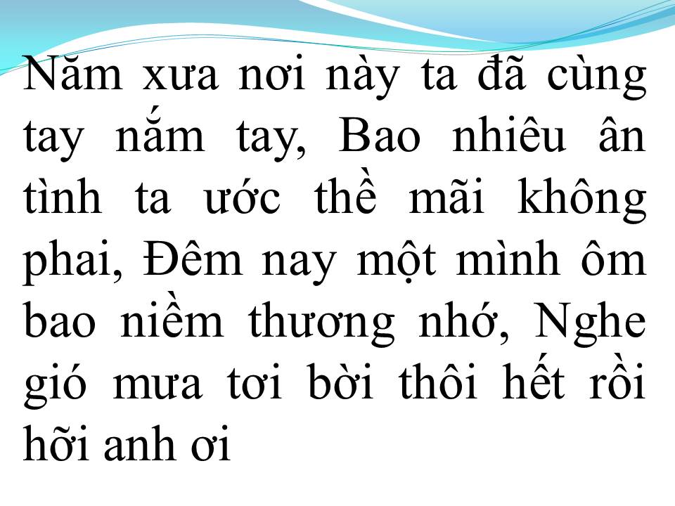 Lời bài hát MƯA BUỒN NHỚ ANH