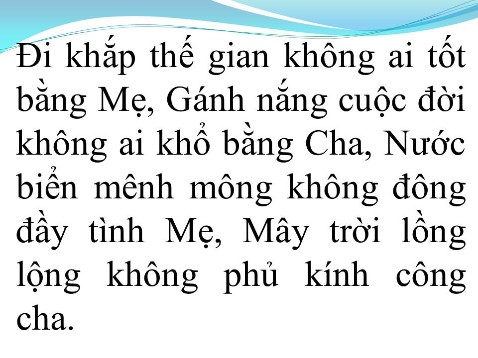 Lời bài hát HIẾU ĐẠO LÀM CON