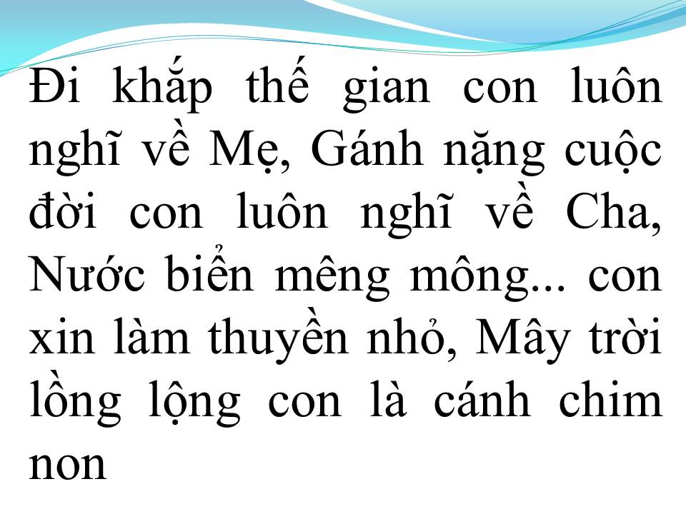 Lời bài hát HIẾU ĐẠO LÀM CON
