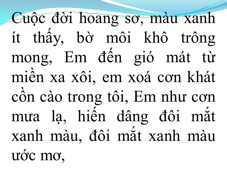 Lời bài hát CƠN MƯA HOANG DÃ
