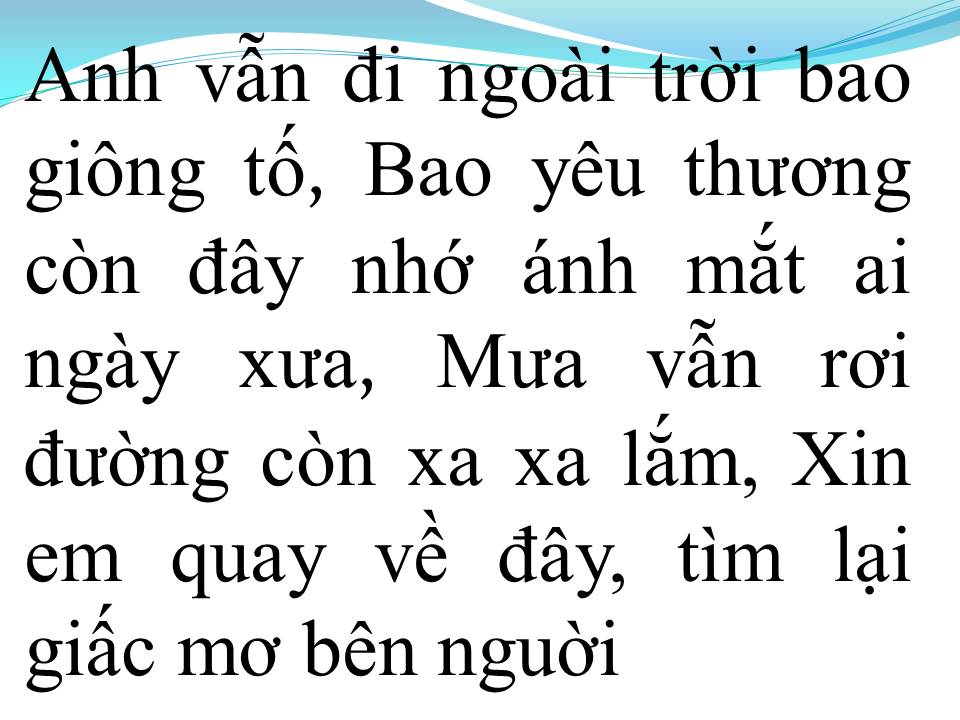 Lời bài hát GIẤC MƠ BÊN NGƯỜI