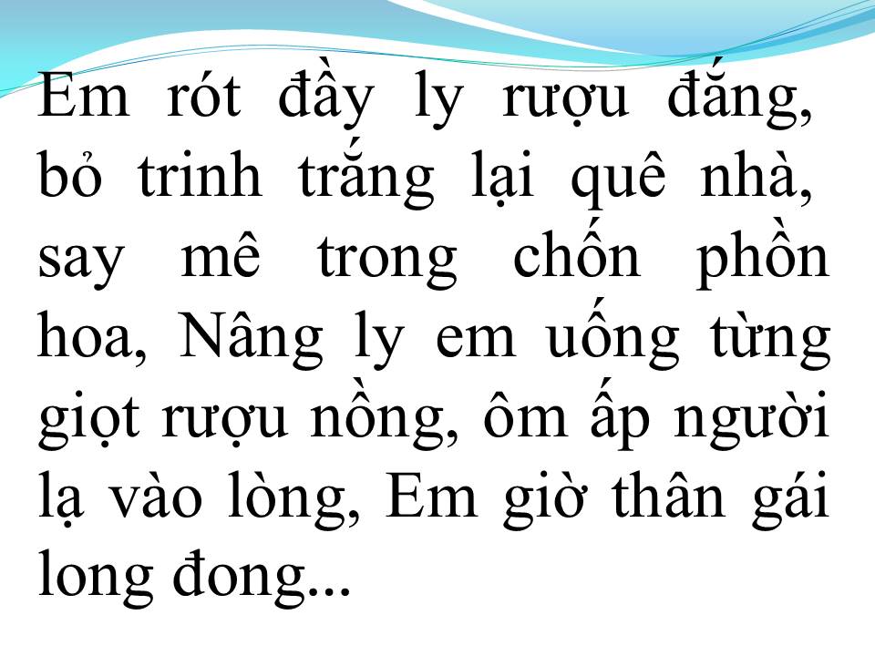 Lời bài hát EM GIỜ THÂN GÁI LONG ĐONG
