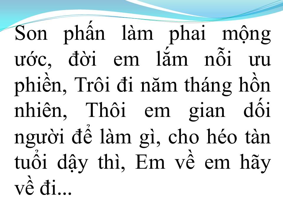 Lời bài hát EM GIỜ THÂN GÁI LONG ĐONG