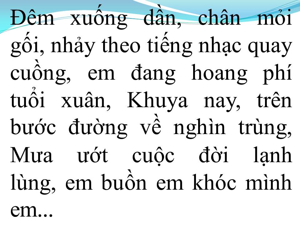 Lời bài hát EM GIỜ THÂN GÁI LONG ĐONG