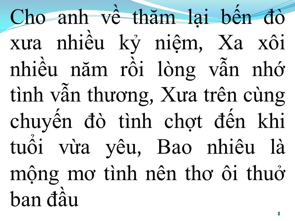 Lời bài hát THUỞ BAN ĐẦU