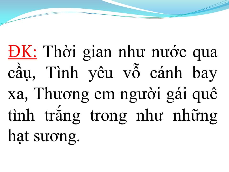Lời bài hát THUỞ BAN ĐẦU