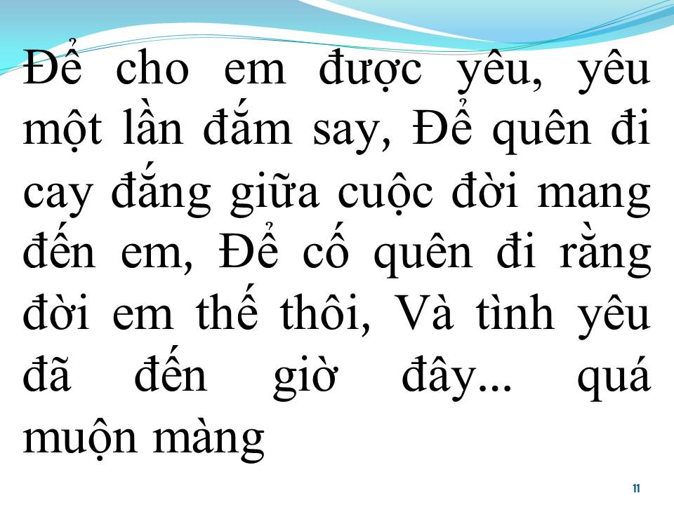 Lời bài hát MUỘN