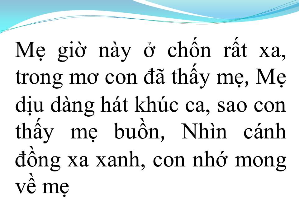 Lời bài hát GẶP MẸ TRONG MƠ