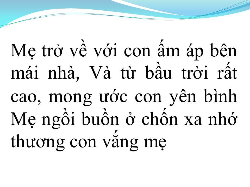 Lời bài hát GẶP MẸ TRONG MƠ