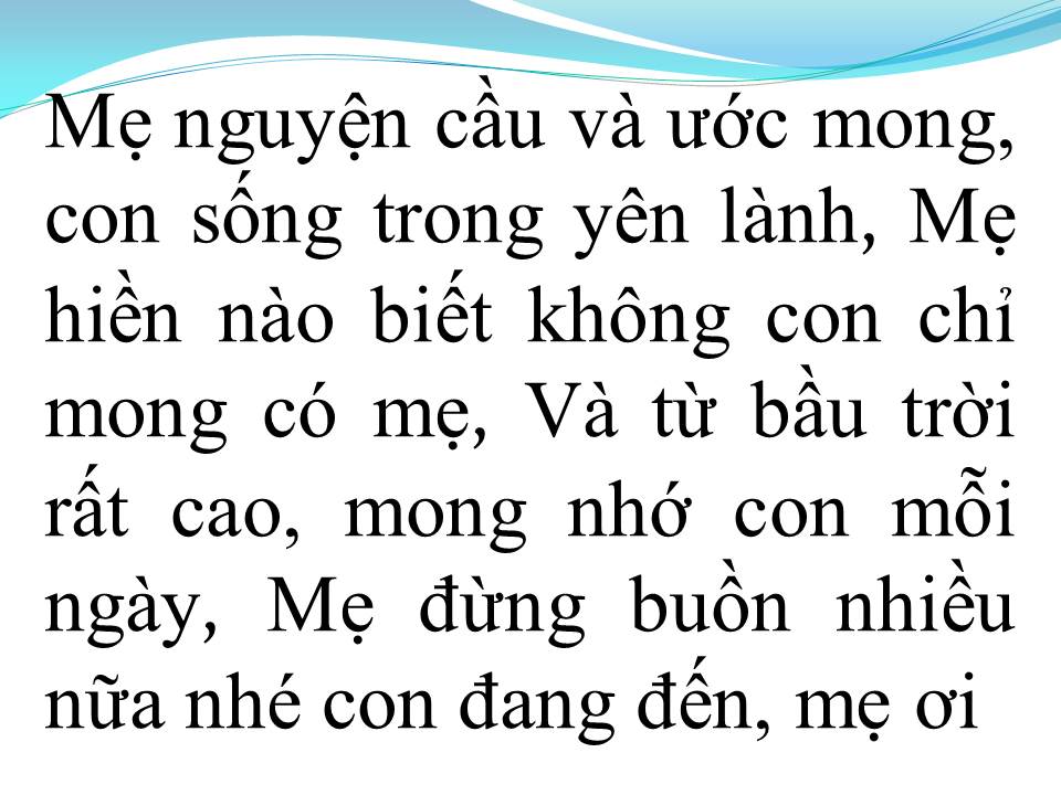 Lời bài hát GẶP MẸ TRONG MƠ