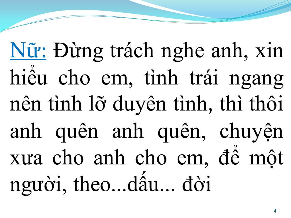 Lời bài hát ĐOẠN CUỐI TÌNH YÊU (TÂN CỔ)