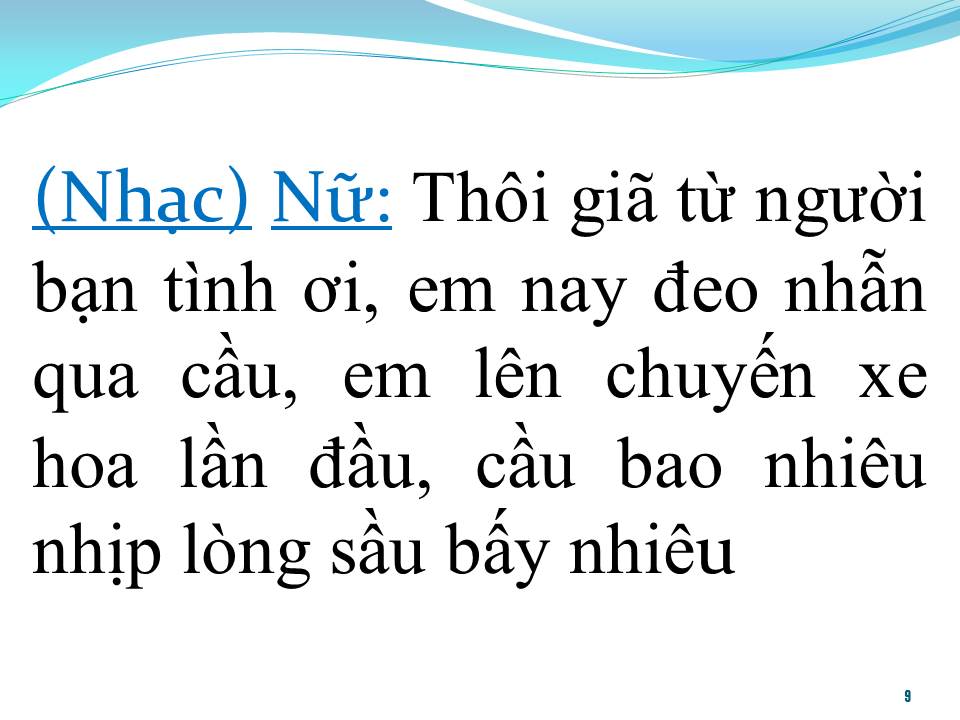 Lời bài hát ĐOẠN CUỐI TÌNH YÊU (TÂN CỔ)