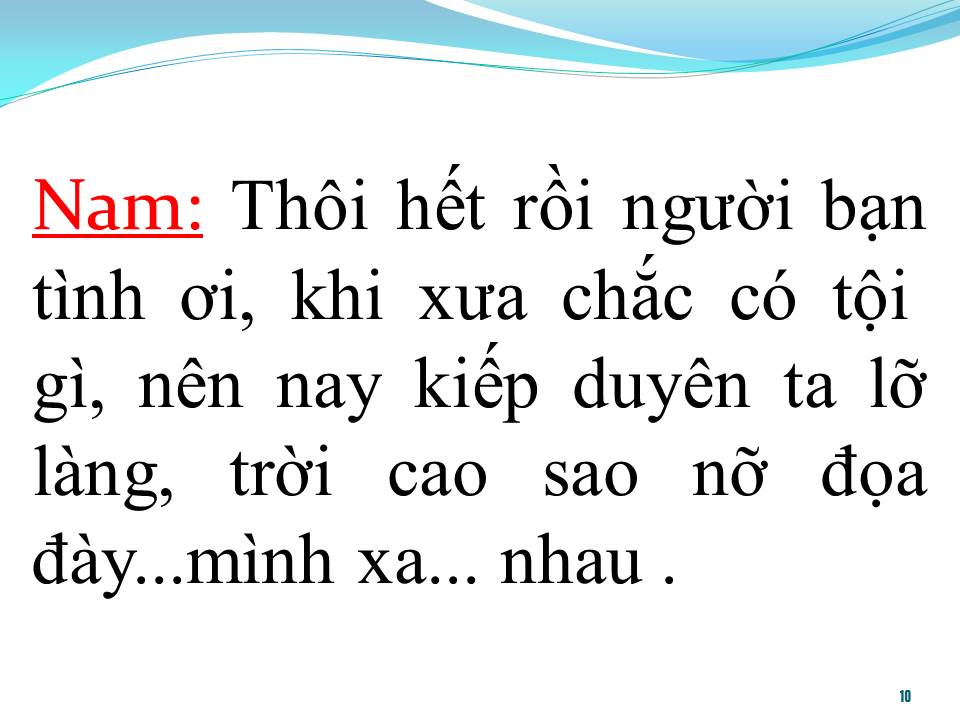 Lời bài hát ĐOẠN CUỐI TÌNH YÊU (TÂN CỔ)