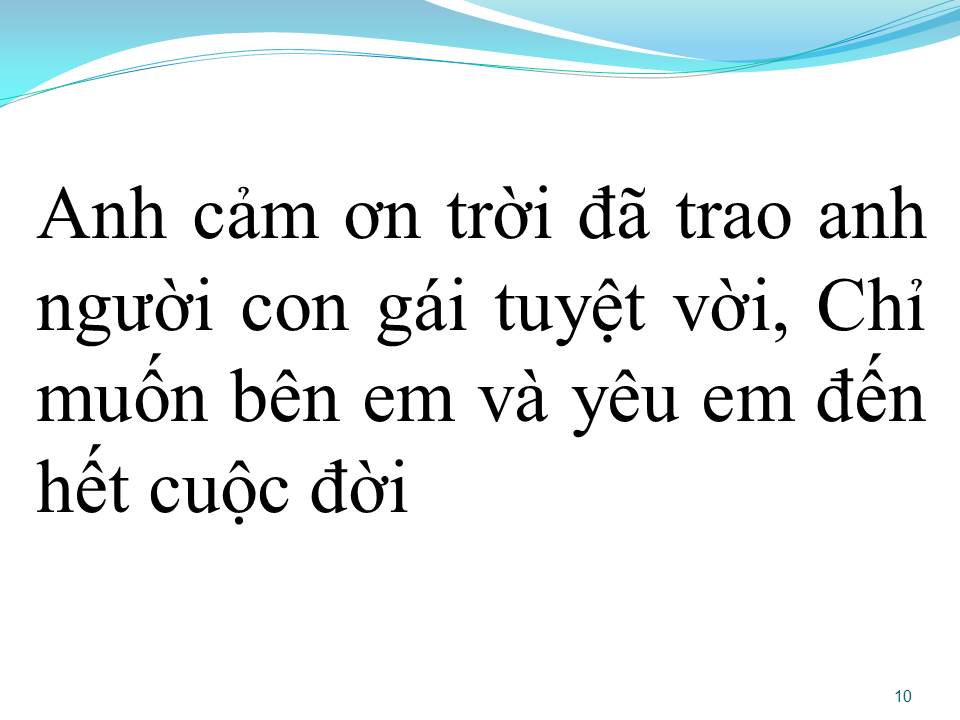 Lời bài hát VỢ TUYỆT VỜI NHẤT