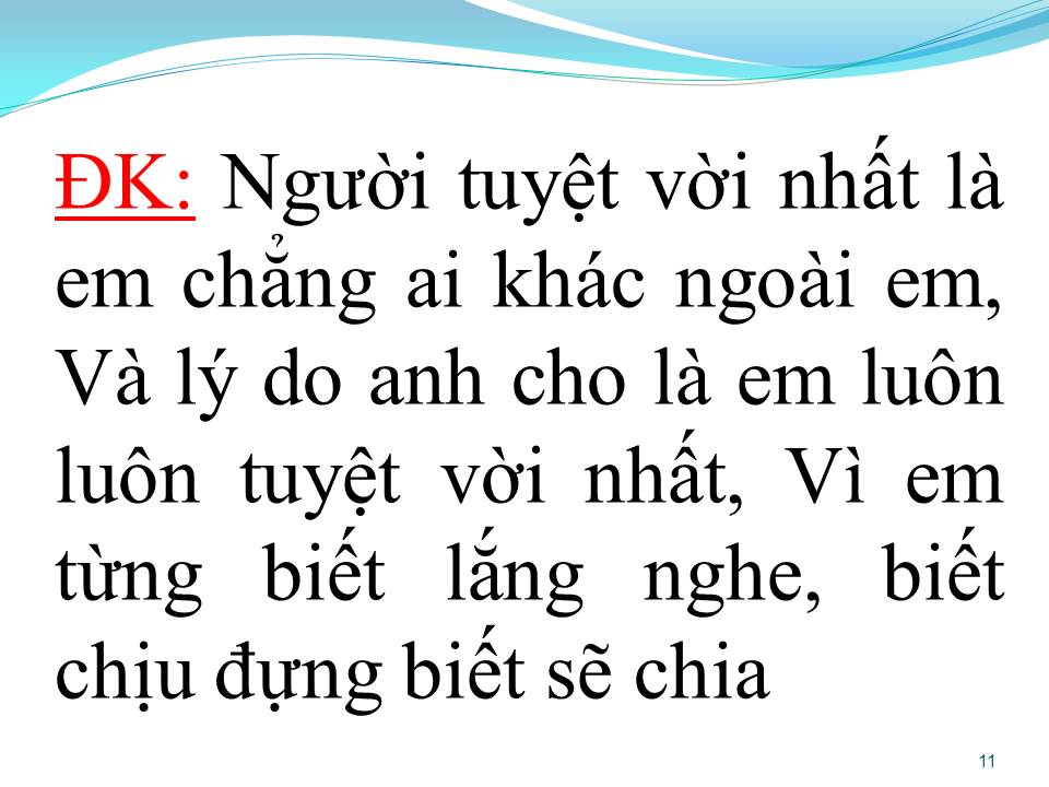 Lời bài hát VỢ TUYỆT VỜI NHẤT
