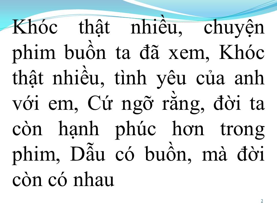 Lời bài hát CHUYỆN PHIM TÔI