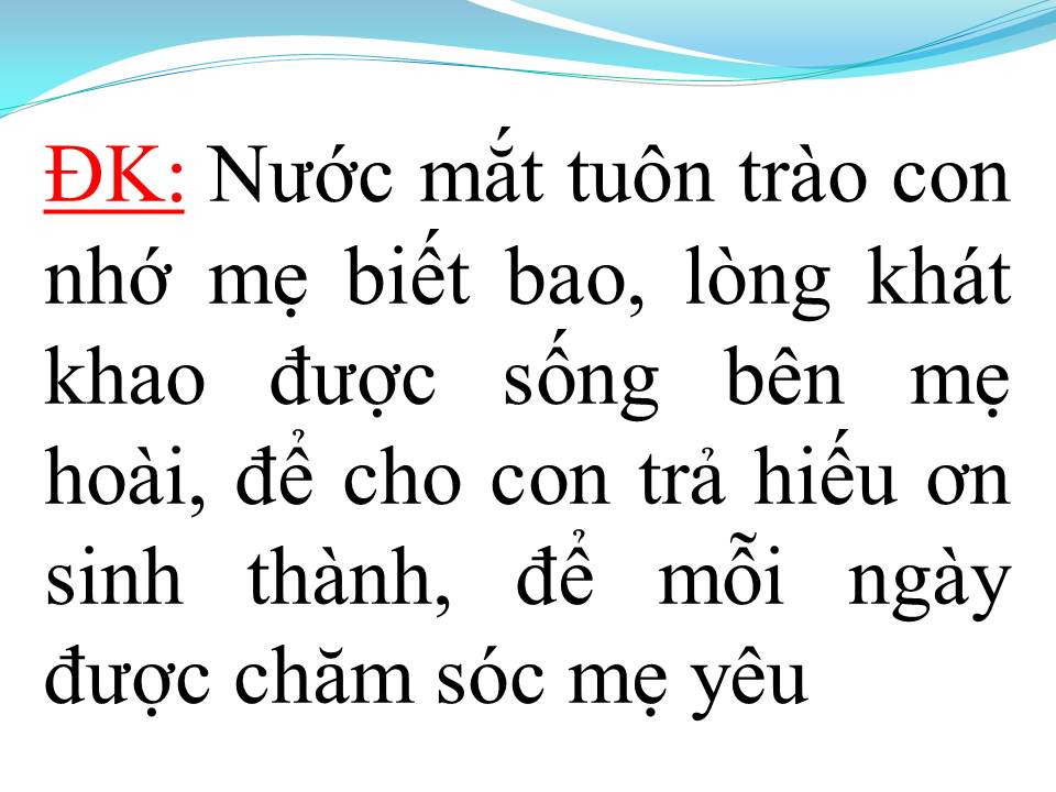 Lời bài hát MẸ ƠI CON KHÓC