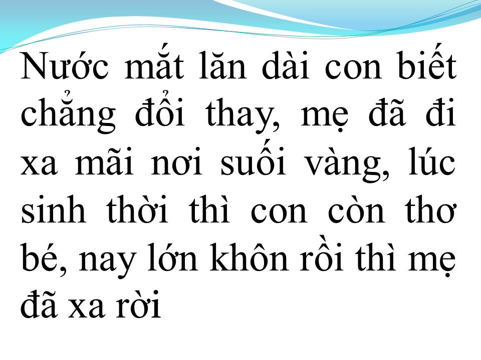 Lời bài hát MẸ ƠI CON KHÓC