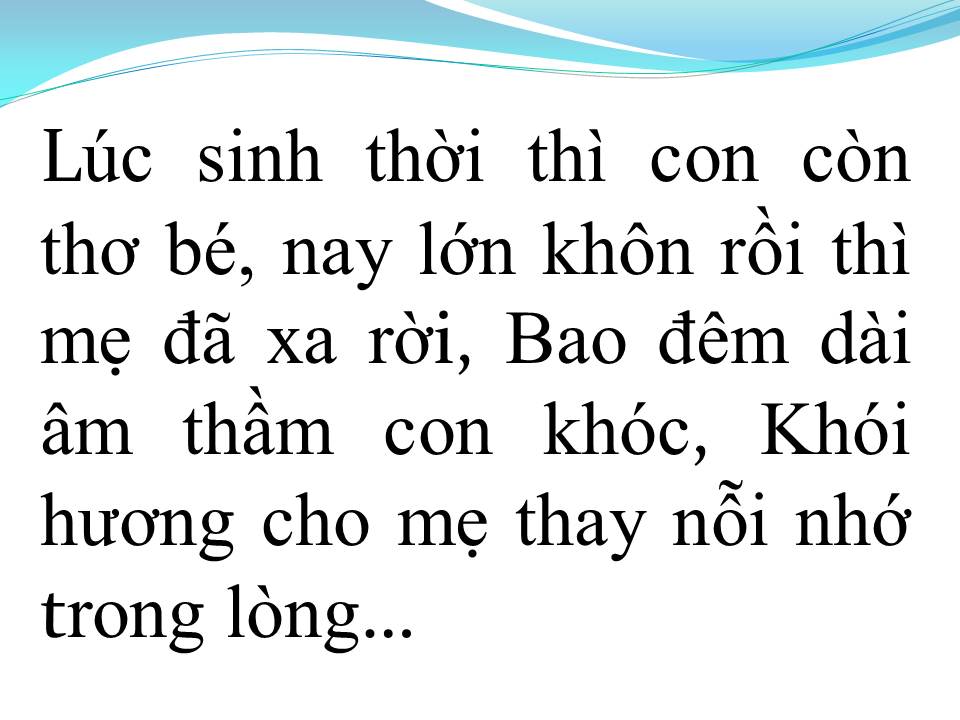 Lời bài hát MẸ ƠI CON KHÓC