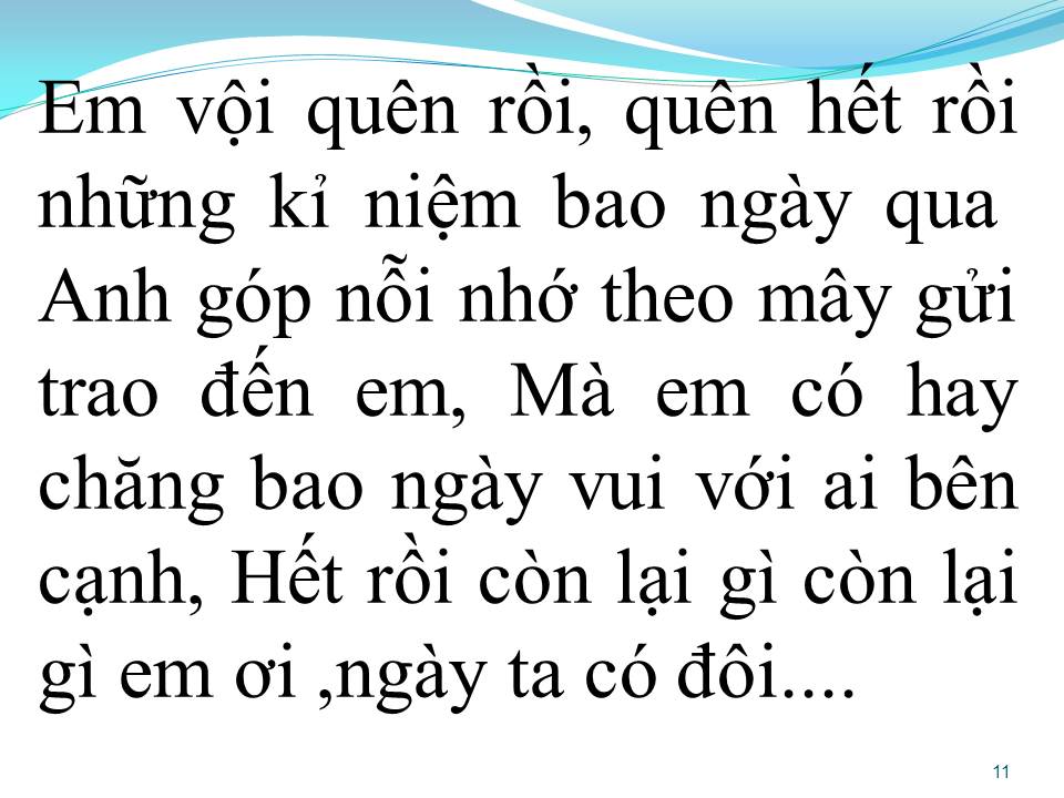 Lời bài hát HẾT RỒI