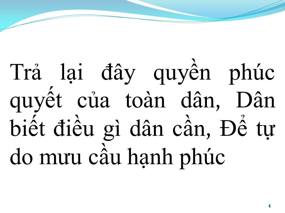 Lời bài hát TRẢ LẠI CHO DÂN
