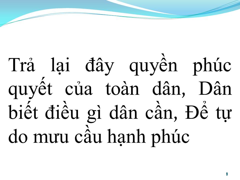 Lời bài hát TRẢ LẠI CHO DÂN