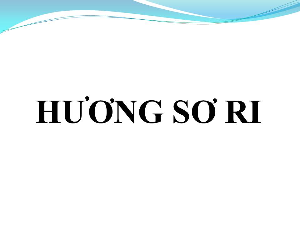 Lời bài hát HƯƠNG SƠ RI
