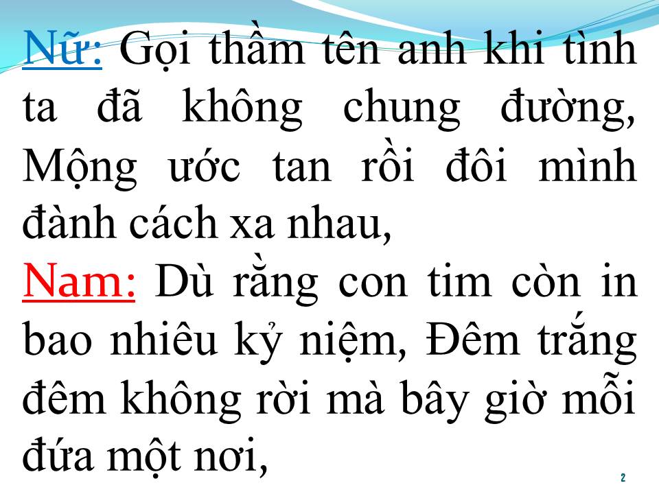 Lời bài hát TÌNH VỘI CHIA LY