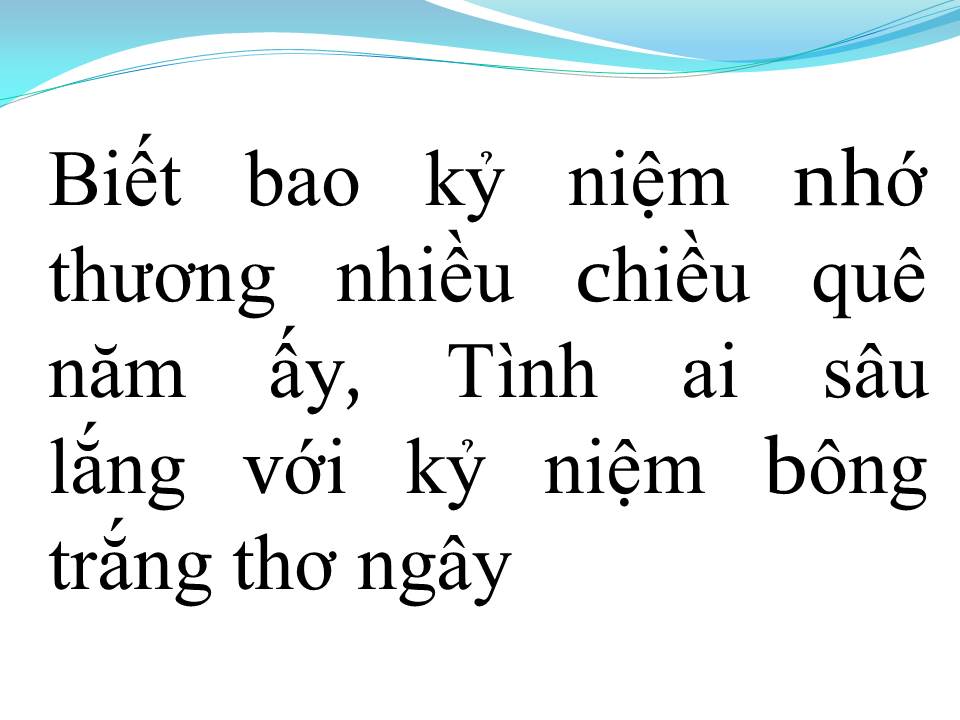 Lời bài hát CHIỀU QUÊ KỶ NIỆM