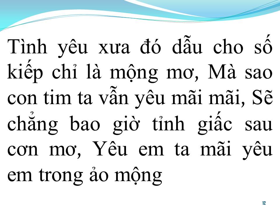 Lời bài hát YÊU TRONG ẢO MỘNG