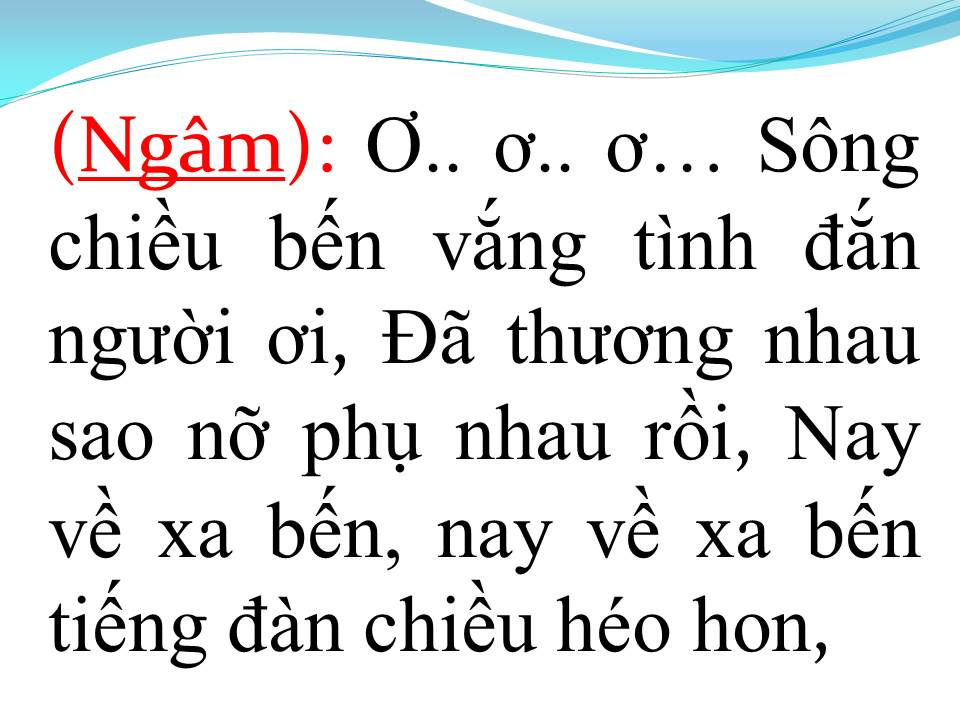 Lời bài hát ĐIỆU BUỒN TRÊN SÔNG