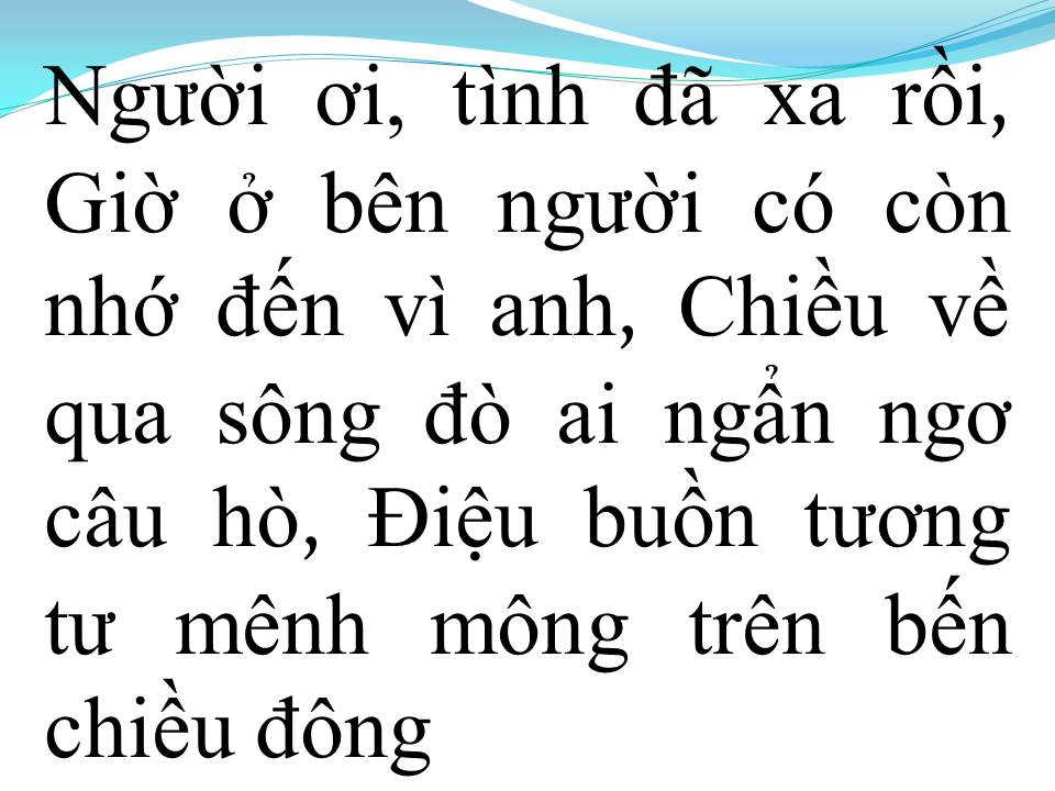 Lời bài hát ĐIỆU BUỒN TRÊN SÔNG