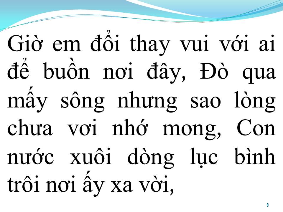 Lời bài hát ĐIỆU BUỒN TRÊN SÔNG