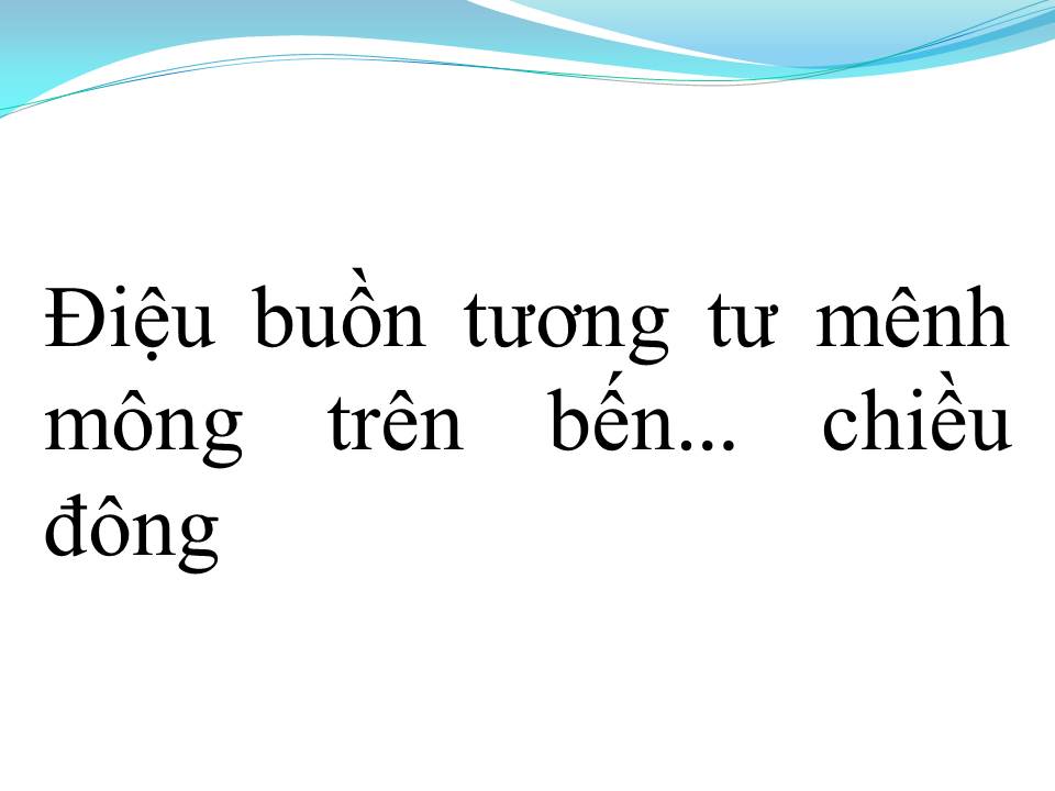Lời bài hát ĐIỆU BUỒN TRÊN SÔNG