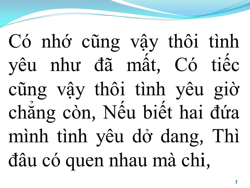 Lời bài hát BOLERO TÌNH YÊU