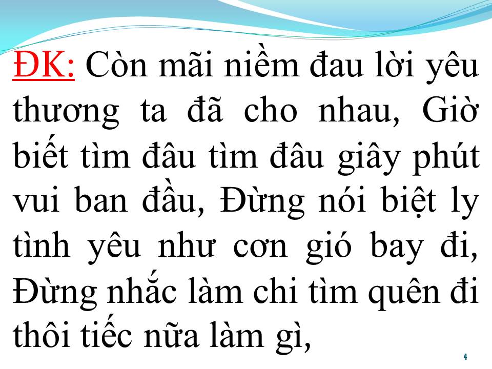Lời bài hát BOLERO TÌNH YÊU